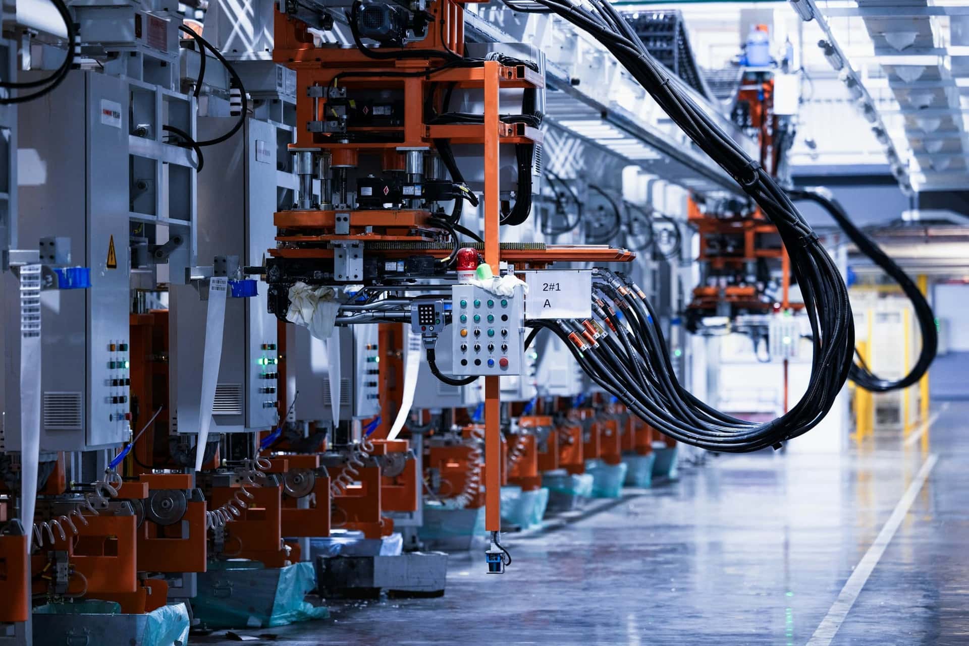 Electrical equipment on a manufacturer's production line