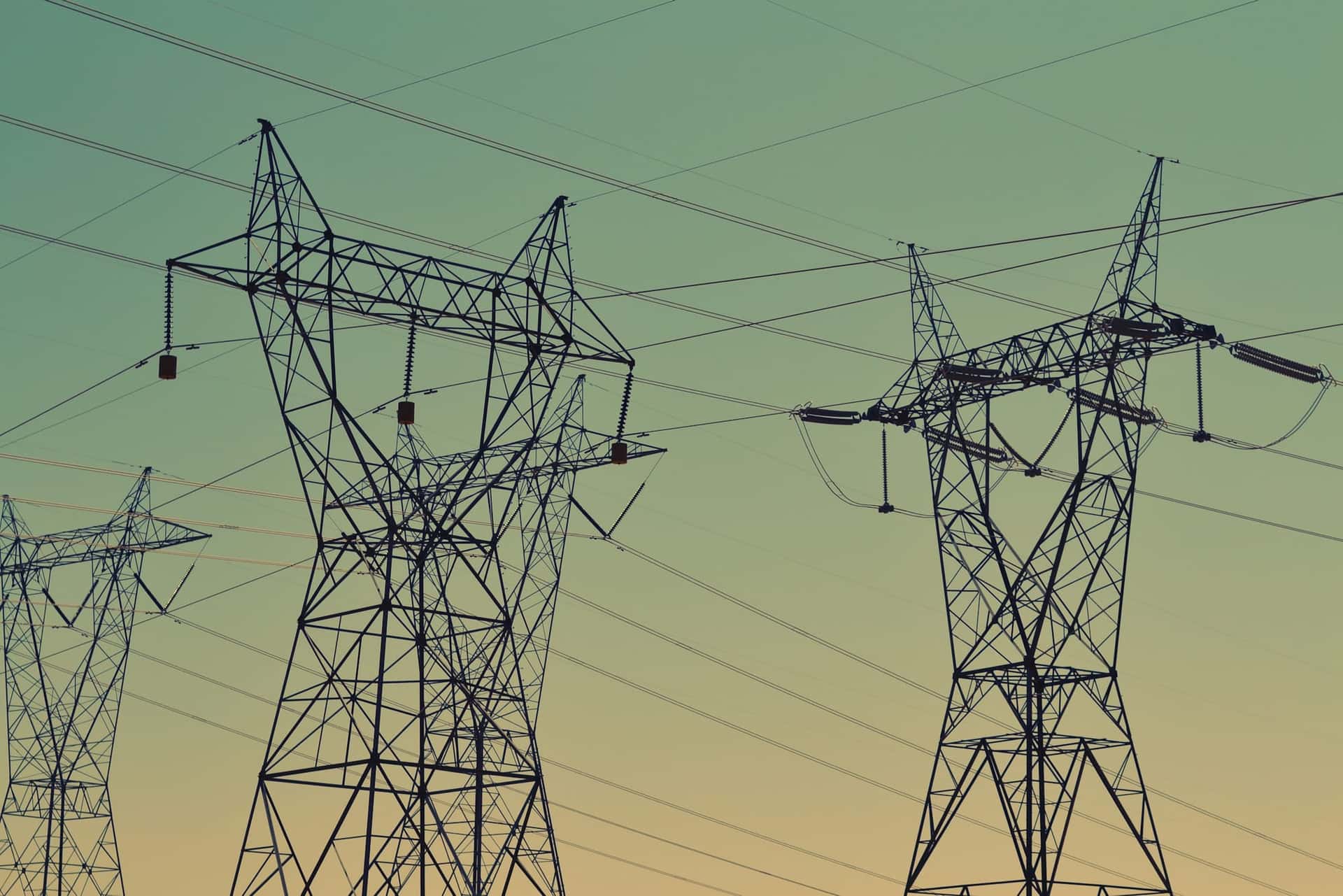 High-voltage transmission towers